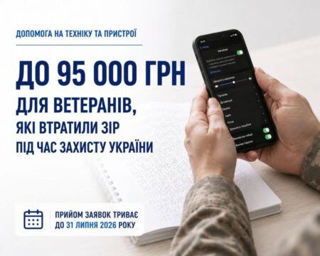 Ветерани із проблемами з зором можуть отримати до 95 тис. грн допомоги